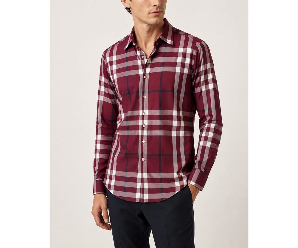 Burberry London Plaid Slim Fit Button-Down Shirt Men's Sz. L